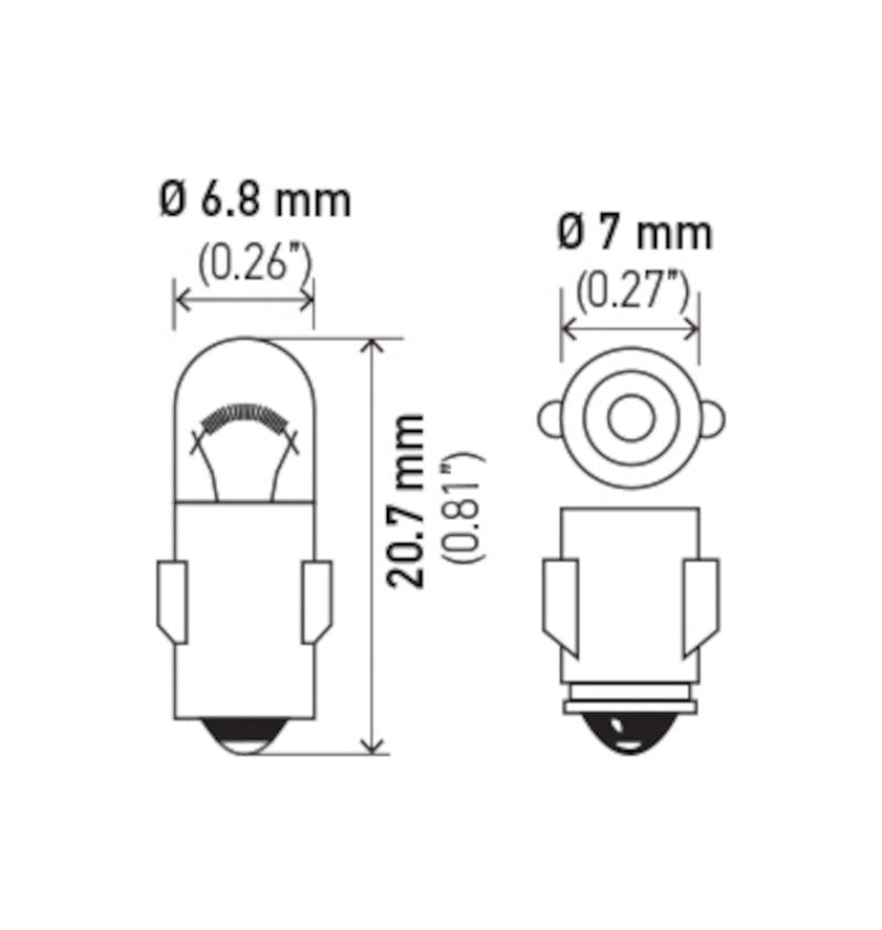Hella Bulb 3899 24V 3W BA7s T2 - My Store