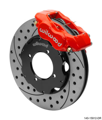 compare product Wilwood Dynalite Front Big Brake Kit 11.00in SRP Drilled & Slotted Rotors - Red