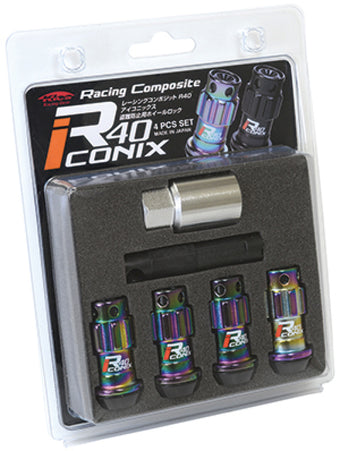 compare product Project Kics 12X1.25 R40 Iconix Neochrome Lug Nut Lock Set - 4