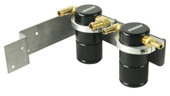 compare product Moroso 08-14 Subaru WRX Air/Oil Separator Catch Can - Small Body - Billet Aluminum - Black Finish