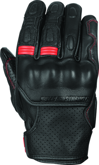 compare product Speed and Strength Twist of Fate Leather Gloves Black/Red - Large