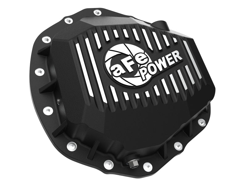 aFe 2020 Chevrolet Silverado 2500 HD Rear Differential Cover Black ; Pro Series w/ Machined Fins - My Store