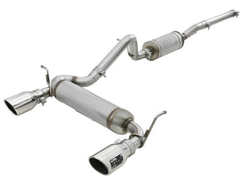 compare product aFe Rebel Series 2.5in 409 SS Cat-Back Exhaust w/ Polished Tips 07+ Jeep Wrangler (JK) V6 3.6L/3.8L