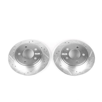 compare product Power Stop 99-04 Chrysler 300M Rear Evolution Drilled & Slotted Rotors - Pair