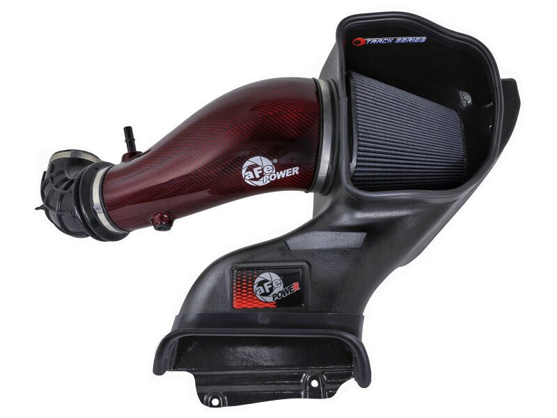 aFe 23 - 24 Ford F150 Raptor R Supercharged Red Carbon Track Series Air Intake w/ P5R Filter (MOQ 24) - My Store