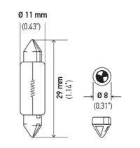 Hella Bulb 6428 12V 3W SV7 - 8 T2.25 8x28mm - My Store