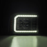 AlphaRex 05 - 07 Ford F250/350/450/550 Super Duty NOVA LED Proj HL Blk w/Actv Light & Seq Sig + SB DRL - My Store