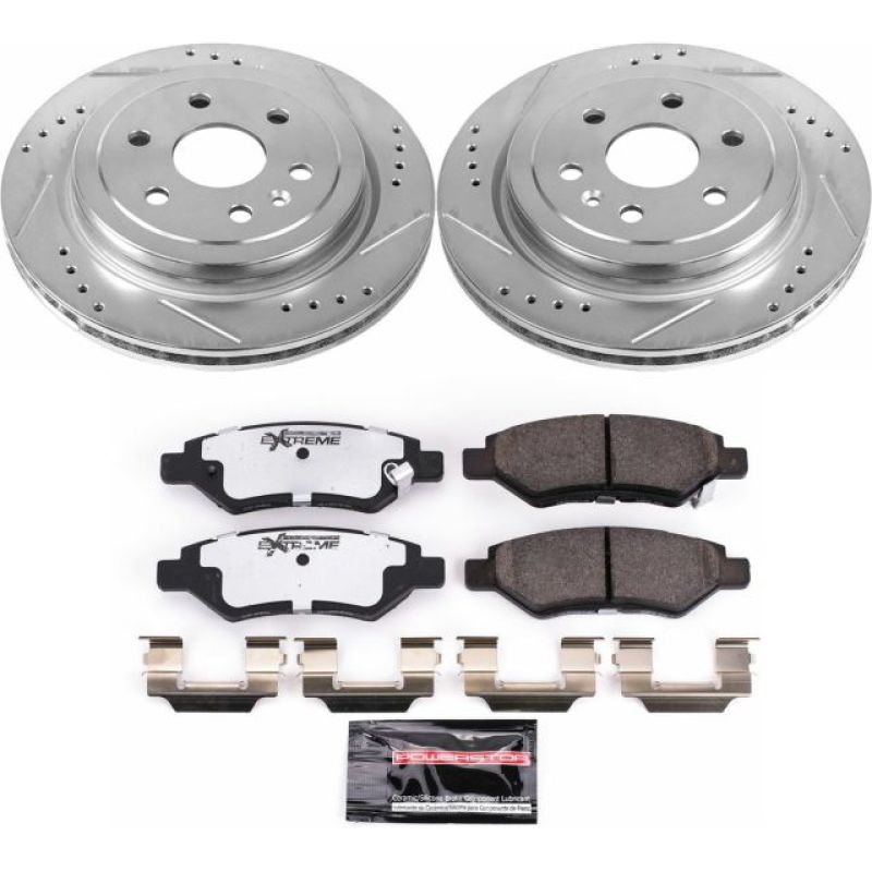 Power Stop 10 - 16 Cadillac SRX Rear Z26 Street Warrior Brake Kit - My Store