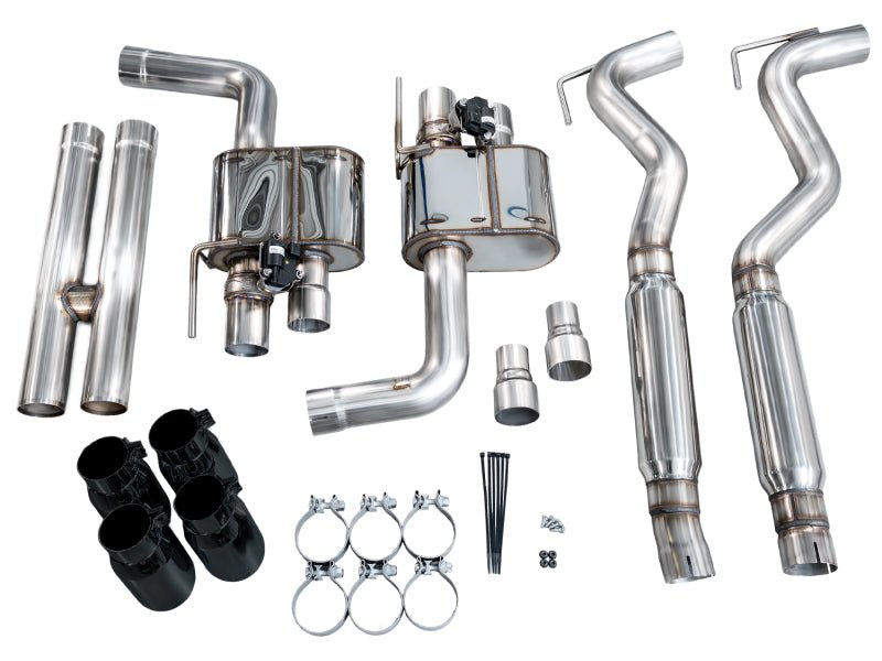 AWE Tuning 18 - 23 S550 Mustang GT SwitchPath Exhaust - Diamond Black Tips - My Store
