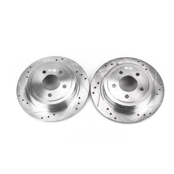 compare product Power Stop 2003 Ford Explorer Sport Rear Evolution Drilled & Slotted Rotors - Pair