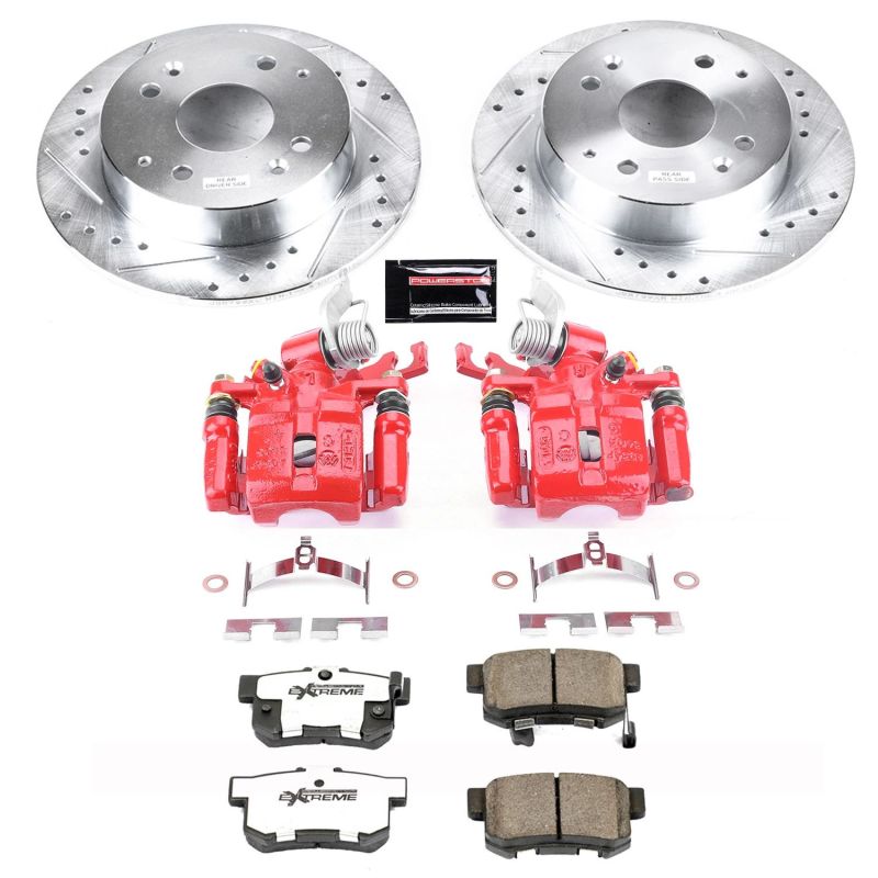 Power Stop 98 - 02 Honda Accord Rear Z26 Street Warrior Brake Kit w/Calipers - My Store