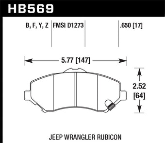 compare product Hawk Performance Ceramic Street Brake Pads