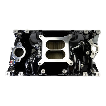 compare product Edelbrock RPM Air-Gap Manifold for Small-Block Chevy Vortec - Black Plasma Finish