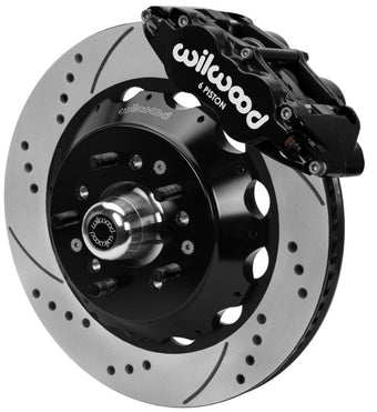 compare product Wilwood 70-81 FBody/75-79 A&XBody FNSL6R Frt BBK 14in D/S Rtr Blk Calipers Use w/ Pro Drop Spindle