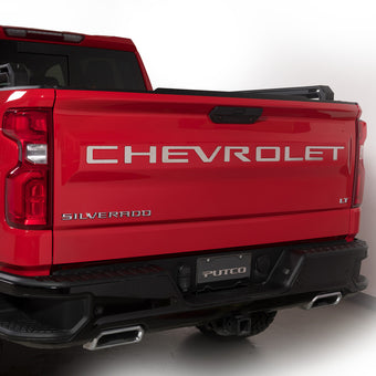 compare product Putco 2020 Chevy Silv 2500/3500 - SS Tailgate Letters CHEVROLET - Stamped Version Chevrolet Letters