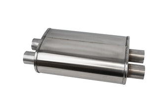 compare product Corsa PRO-Series Tuned 304SS Muffler 2.5in Dual Inlet/Outlet - 22.25in OAL