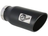 aFe MACH Force - XP 409 SS Right Side Single Wall Exhaust Tip 5in Inlet x 7in Outlet x 15in L - My Store