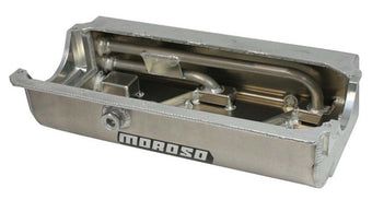compare product Moroso Pre-85 Chevrolet Small Block (w/Two Pick Ups) Sprint Car Dry Sump 6.5in Aluminum Oil Pan