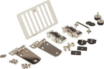 compare product Kentrol 98-06 Jeep Wrangler TJ Hood Kit - Polished Silver