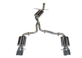 compare product AWE Tuning Audi B8 A5 2.0T Touring Edition Exhaust - Quad Outlet Polished Silver Tips