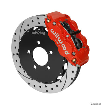 compare product Wilwood Narrow Superlite 6R Front Big Brake Kit 12.88in Drilled Red 05-11 Ford Crown Victoria