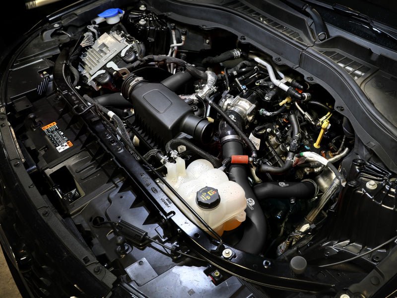 aFe 20 - 23 Ford Explorer ST V6 3.0L (tt) BladeRunner 2 - 3/4in Aluminum Cold Charge Pipe - Black - My Store
