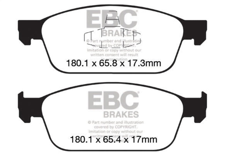 EBC 12+ Ford Focus 2.0 Turbo ST Ultimax2 Front Brake Pads - My Store