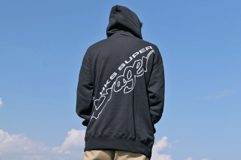 HKS HOODIE SUPER DRAGER BLACK L - My Store