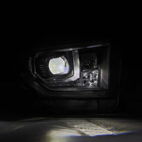 AlphaRex 14 - 21 Toyota Tundra LUXX - Series LED Proj Headlights Blk w/Actv Light & Seq. Sig + DRL - My Store