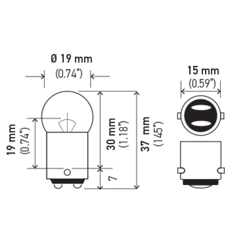 Hella Bulb 90 12V 8W BA15d G6 - My Store