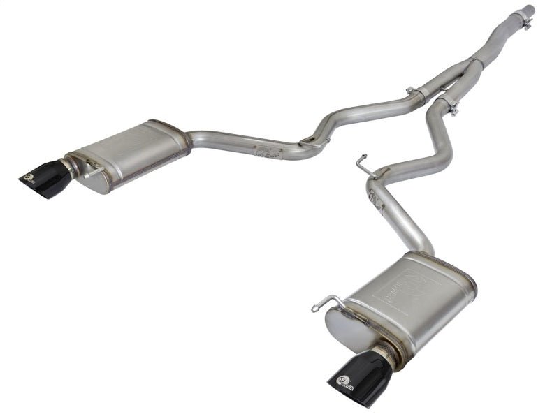 aFe MACHForce XP Exhausts Cat - Back SS - 304 EXH w/ Black Tips 15 - 16 Ford Mustang EcoBoost 2.3L (t) - My Store
