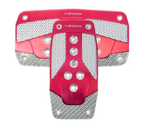 NRG Aluminum Sport Pedal A/T - Red w/Silver Carbon - My Store