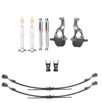 compare product Belltech LOWERING KIT 2019+ GM Silverado/Sierra 1500 2WD/4WD -2-4in F / -4in R w/ Street Perf Shocks