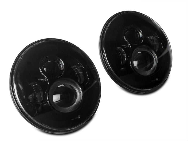 Raxiom 97 - 18 Jeep Wrangler TJ/JK Axial Series LED Daymaker Headlights - Black Housing (Clear Lens) - My Store