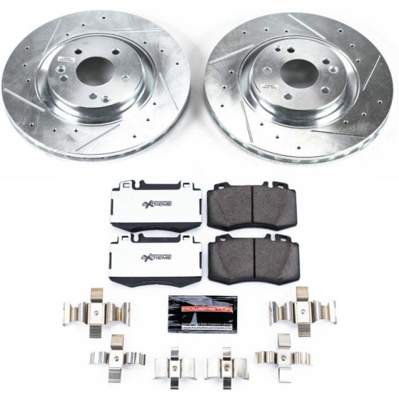 Power Stop 2004 Mercedes - Benz C230 Front Z26 Street Warrior Brake Kit - My Store