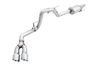 compare product AWE Tuning 2015+ Ford F-150 0FG Single Exit Performance Exhaust System w/4.5in Chrome Silver Tips