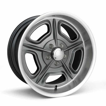compare product Race Star 92 Drag Star Bracket Racer Cap Short Plastic w/Medallion & Screws - Plated - Metallic Gray
