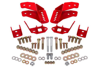 compare product BMR 78-87 G-Body Coilover Conversion Kit Rear Adjustable Shock Mount Without CAB - Red