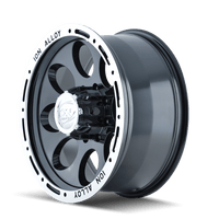 ION Type 174 17x9 / 6x139.7 BP / 0mm Offset / 106mm Hub Black/Machined Wheel - My Store