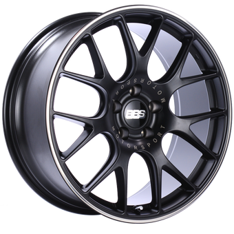 compare product BBS CH-R 20x9 5x112 ET25 Satin Black Polished Rim Protector Wheel -82mm PFS/Clip Required