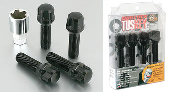 compare product Project Kics Bull Lock Tuskey Bolt 14X1.25 60 Deg/28mm Black