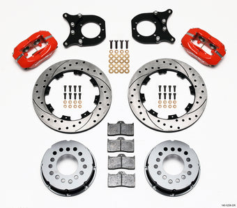 compare product Wilwood Forged Dynalite P/S Rear Kit Drilled Red Chev 12 Bolt w/Clip Eliminator