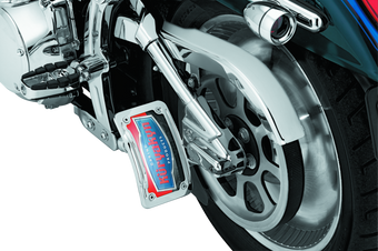 compare product Kuryakyn Lighted Curved Vertical Side Mount License Plate Holder