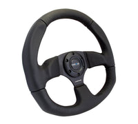NRG Reinforced Steering Wheel (320mm Horizontal / 330mm Vertical) Leather w/Black Stitching - My Store