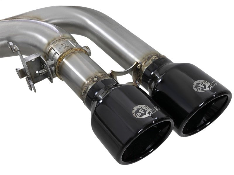 aFe MACH Force - Xp 3.5in. 304 SS C/B Exhaust w/o Muffler 15 - 18 BMW X5 M V8 - 4.4L (tt) - Black Tip - My Store
