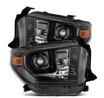 compare product AlphaRex 14-21 Toyota Tundra PRO-Series Projector Headlights Black w/Seq. Sig. + DRL
