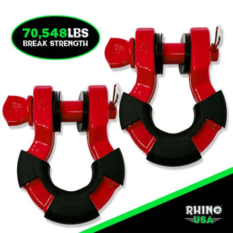 compare product Rhino USA 8T Super Shackle 2-Pack (Red)
