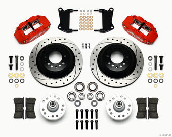 compare product Wilwood Narrow Superlite 6R Front Hub & 1PC Rtr Kit 12.88in Drilled -Red 67-69 Camaro 64-72 Nova