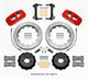 Wilwood AERO6 Front Hat Kit 15.00 Red 15 - 23 Mustang w/Lines - My Store
