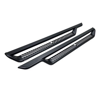 compare product Westin 18-26 Jeep Wrangler 4dr Outlaw Drop Running Boards - Tex. Blk